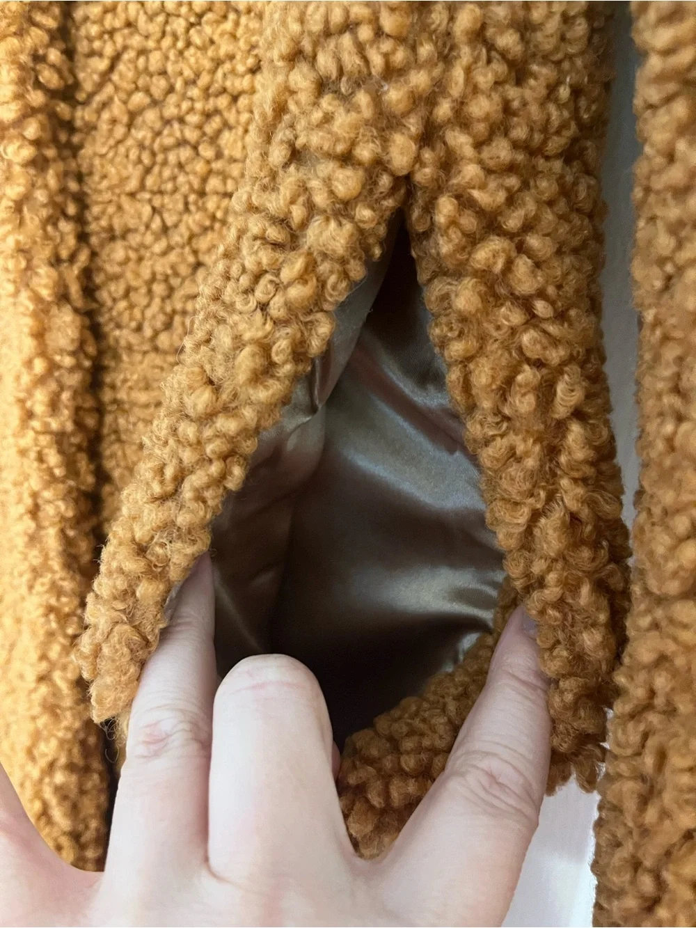 J. Crew Double-Breasted Teddy Coat in Chestnut Brown